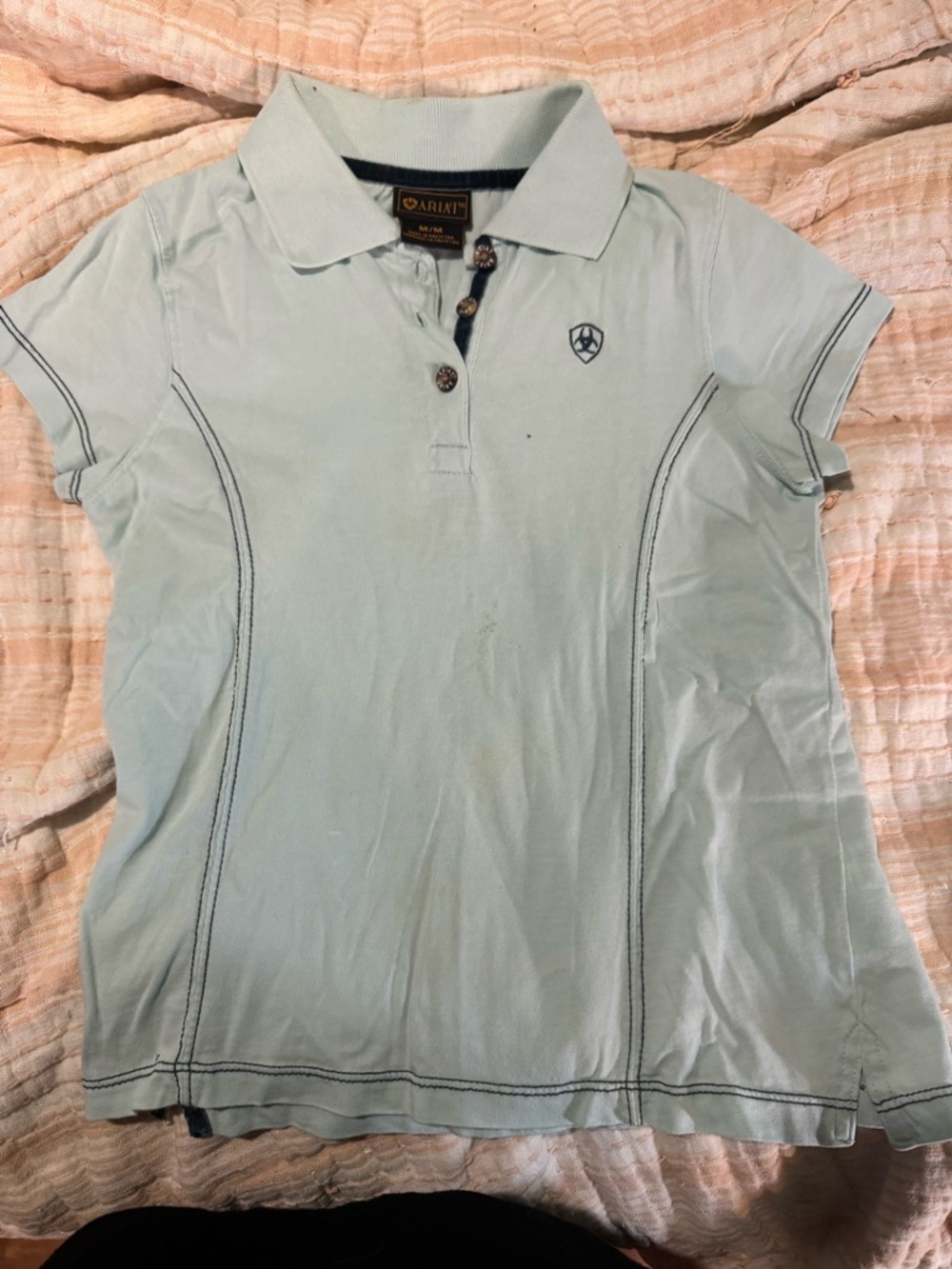 Ariat Mint Green Short Sleeve Polo